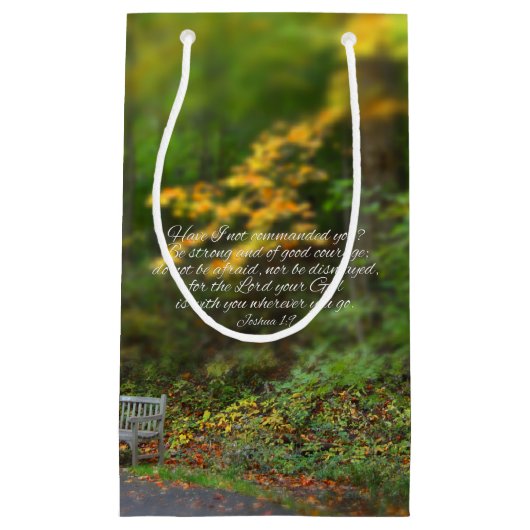 Joshua 1:9 Bijbel Verse Christelijke scripts Klein Cadeauzakje (Voorkant)