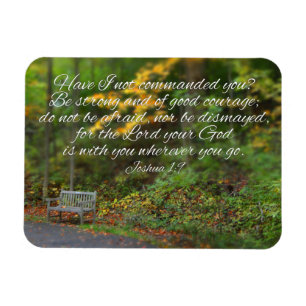 Joshua 1:9 Bijbel Verse Christelijke scripts Magneet