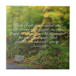 Joshua 1:9 Bijbel Verse Christelijke scripts Tegeltje