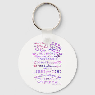 Joshua 1:9 Bijbelscript Verse Sleutelhanger