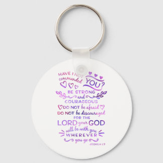 Joshua 1:9 Bijbelscriptie Verse Sleutelhanger