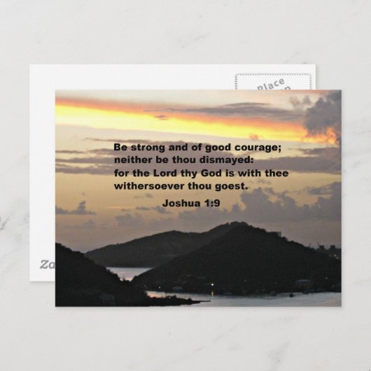 Joshua 1:9 briefkaart (Voorkant / Achterkant)