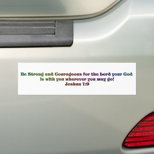 Joshua 1:9 bumpersticker (Op auto)