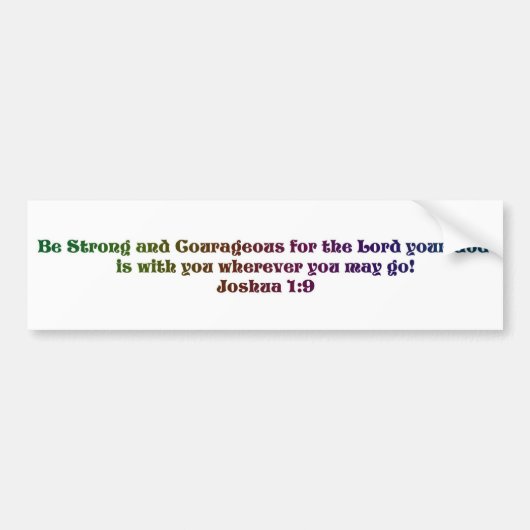 Joshua 1:9 bumpersticker (Voorkant)