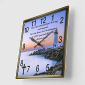 Joshua 1:9:Christelijk Faith gebed Square Wall Cl Vierkante Klok (Hoek)