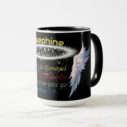 Joshua 1:9 Christelijk geloof Boodschap Meditatie Mok (Voorkant rechts)