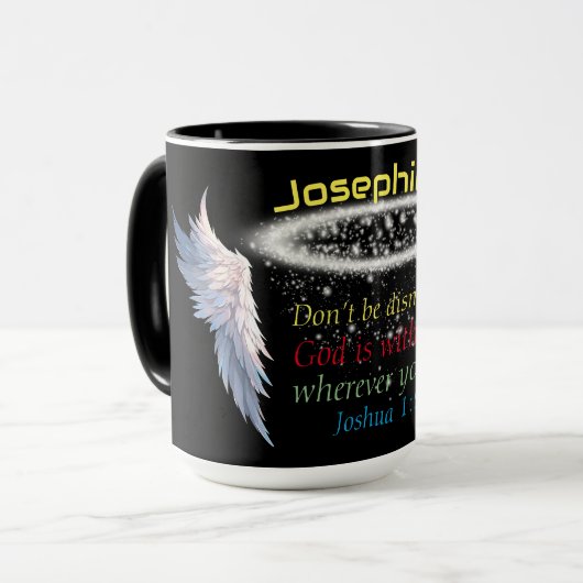 Joshua 1:9 Christelijk geloof Boodschap Meditatie Mok (Voorkant links)