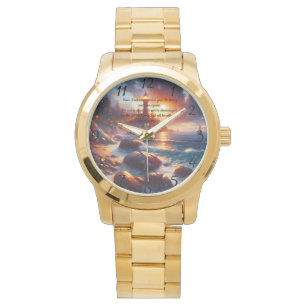 Joshua 1:9:Christelijk geloof gebed  Horloge