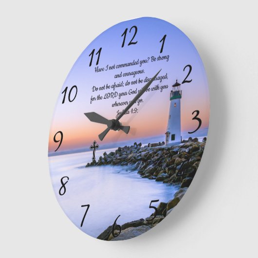 Joshua 1:9:Christelijk trouw gebed Grote Klok (Hoek)