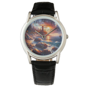 Joshua 1:9:Christelijk trouw gebed Horloge