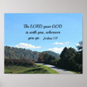 Joshua 1:9 De Heer jouw God is bij jou Poster (Voorkant)