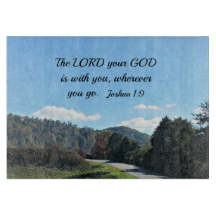 Joshua 1:9 De Heer jouw God is bij jou Snijplank