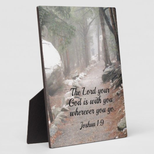 Joshua 1:9 De Heer jouw God is met jou.. Fotoplaat (Zijkant)