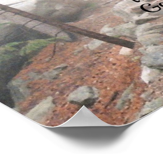 Joshua 1:9 De Heer jouw God is met jou.. Poster (Hoek)