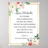 Joshua 1 9 Doop Cadeau Poster (Voorkant)