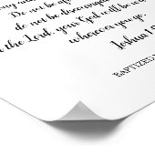 Joshua 1 9 Doop Cadeau Poster (Hoek)