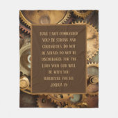 Joshua 1:9 Fleece Blanket Encouraging Bible Verse  (Voorkant)