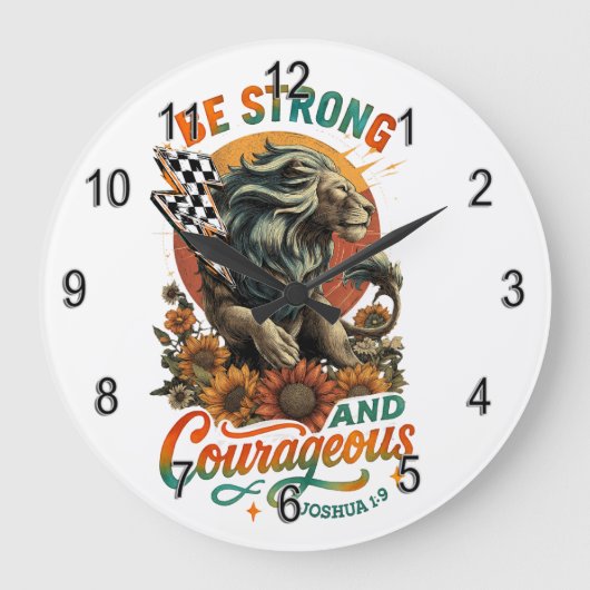 Joshua 1:9 grote klok (Voorkant)