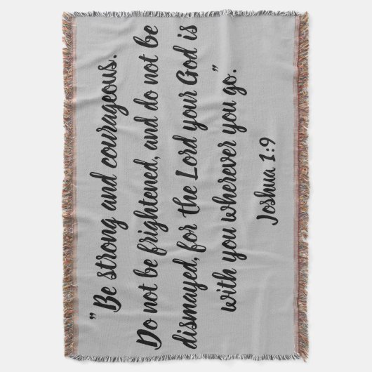 Joshua 1:9 Inspirerende Bijbelversie afdrukken Deken (Voorkant Verticaal)