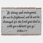 Joshua 1:9 Inspirerende Bijbelversie afdrukken Deken (Voorkant)