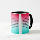 Joshua 1:9 KJV Bijbelscriptie Pic Two-Tone Mok (Voorkant rechts)