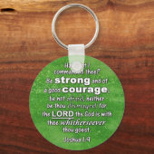 Joshua 1:9 KJV - Sterk en goed moed bijbel Sleutelhanger (Voorkant)