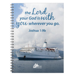 Joshua 1:9-laptop notitieboek