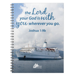 Joshua 1:9-laptop notitieboek