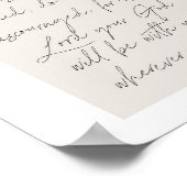 Joshua 1:9 Minimale Boho Beige Arch Script Poster (Hoek)