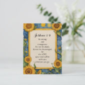 Joshua 1:9 NIV Bijbeltekst Kunst  Briefkaart (Staand voorkant)