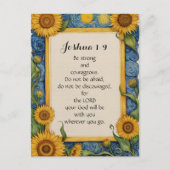 Joshua 1:9 NIV Bijbeltekst Kunst  Briefkaart (Voorkant)