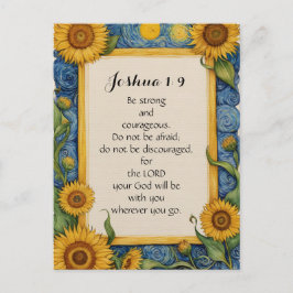 Joshua 1:9 NIV Bijbelvers Kunst Briefkaart