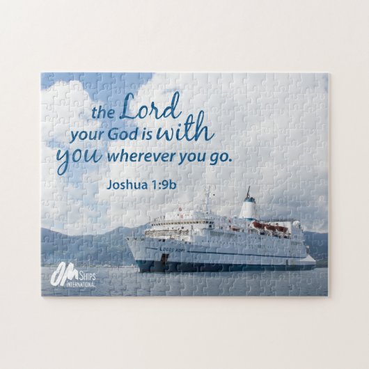 Joshua 1:9 Puzzle Legpuzzel (Horizontaal)