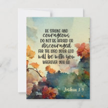 Joshua 1:9 Sterke en moedige Bijbelflat