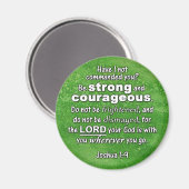 Joshua 1:9 Sterke en moedige bijbelversie Magneet (Voorkant / Achterkant)