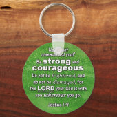 Joshua 1:9 Sterke en moedige bijbelversie Sleutelhanger (Voorkant)