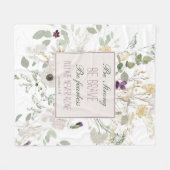 Joshua 1:9 Sterke Wildflower Fleece Blanket Deken (Voorkant (Horizontaal))