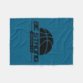 Joshua 1_9-strong &amp; Courageous Basketball Them Fleece Deken (Voorkant (Horizontaal))