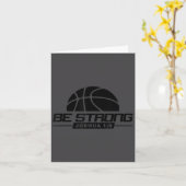 Joshua 1_9-strong &amp; Courageous Basketball Them Kaart (Gele Bloem)