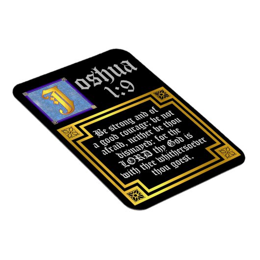 Joshua 1:9 Verlichte Bijbelprijsopgave Testament Magneet (Rechterzijde)