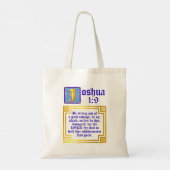 Joshua 1:9 Verlichte Bijbelprijsopgave Testament Tote Bag (Achterkant)