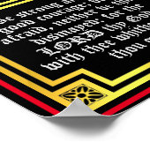 Joshua 1:9 Verlichting oude testamentversie Bijbel Poster (Hoek)