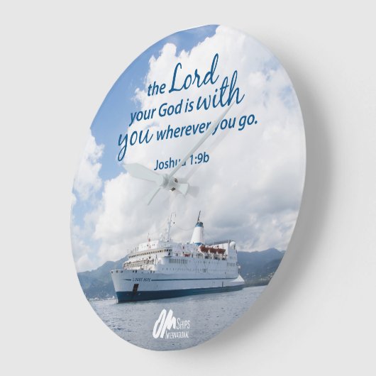 Joshua 1:9 wandklok (Hoek)