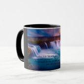 Joshua 1:9 watervallen mok (Voorkant links)