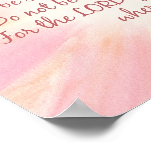 Joshua 1:9-Waterverf startdruk Poster (Hoek)