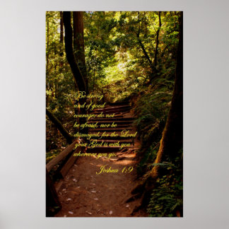 Joshua 1:9 Wees niet bang Poster
