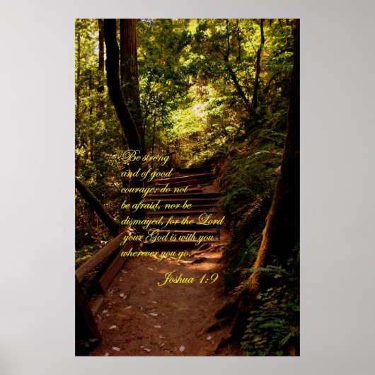 Joshua 1:9 Wees niet bang Poster (Voorkant)
