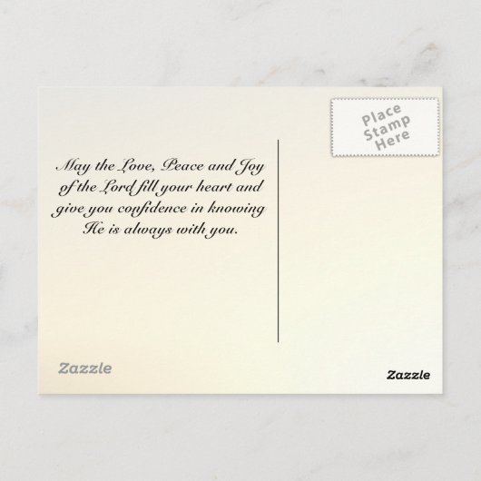 Joshua 1:9 Wees sterk en moedig, Bijbel Briefkaart (Achterkant)