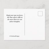 Joshua 1:9 Wees sterk en moedig, bijbelse versie Briefkaart (Achterkant)