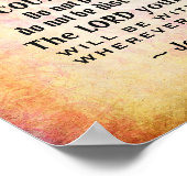 Joshua 1:9 Wees sterk en moedig, bijbelse versie Poster (Hoek)